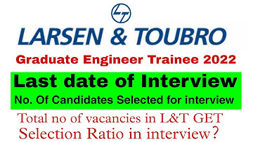 L&T GET 2022 Interview last date | Total no of vacancy in l&t get