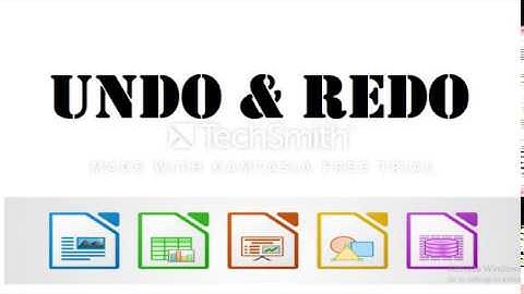 UNDO AND REDO IN LIBRE OFFICE WRITER