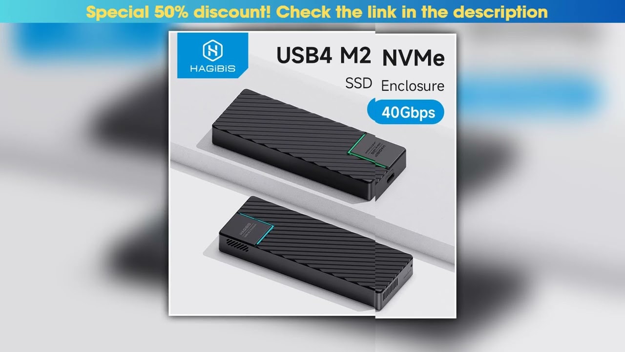 Hagibis USB 40 40Gbps M2 NVMe SSD Enclosure Compatible with Thunderbolt 43 USB 323130 ASM2464