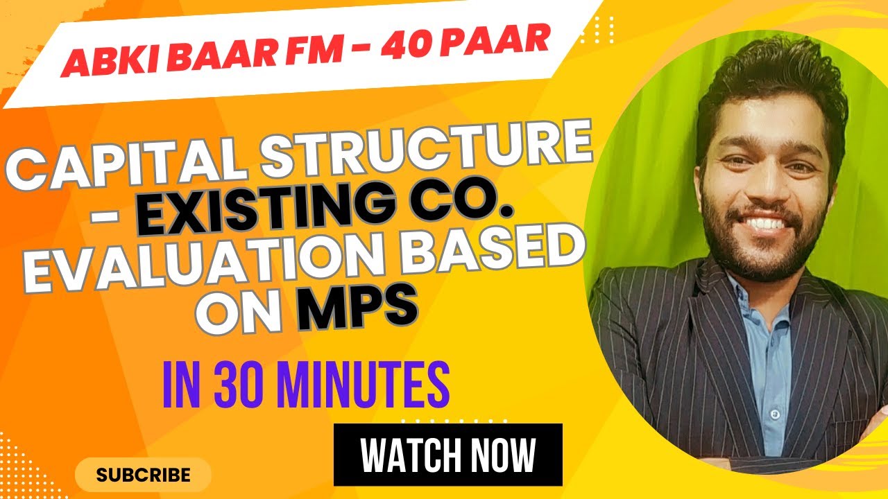 CA INTER FM Revision Capital Structure Existing Co. May 2025 - YouTube