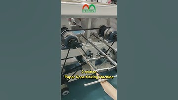 2 station paper rope making machine | twisted paper yarn |cordón de papel trenzado #paperbagmachine