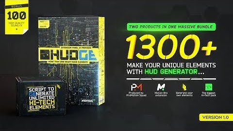 HUDGE / Generator of Hi Tech Elements / 1300+ Head Up Display ★ After Effects Template★ AE Templates