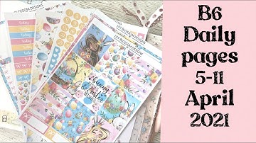 B6 Stalogy || plan with me weekly pages || 5-11 Apr 2021