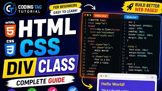 HTML CSS Div Class Tutorial | Learn Div & Class for Beginners