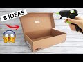 8 MANUALIDADES para TRASFORMAR cajas DE zapatos 📦 -IDEAS con CAJAS DE CATÓN.