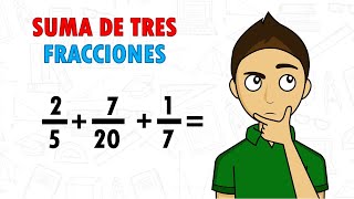 SUMA DE TRES FRACCIONES Super facil - Para principiantes