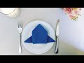 Elegant way to fold a napkin