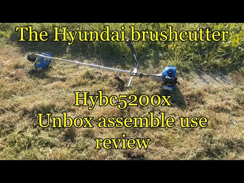 hyundai hybc5200 brushcutter review unbox and use.