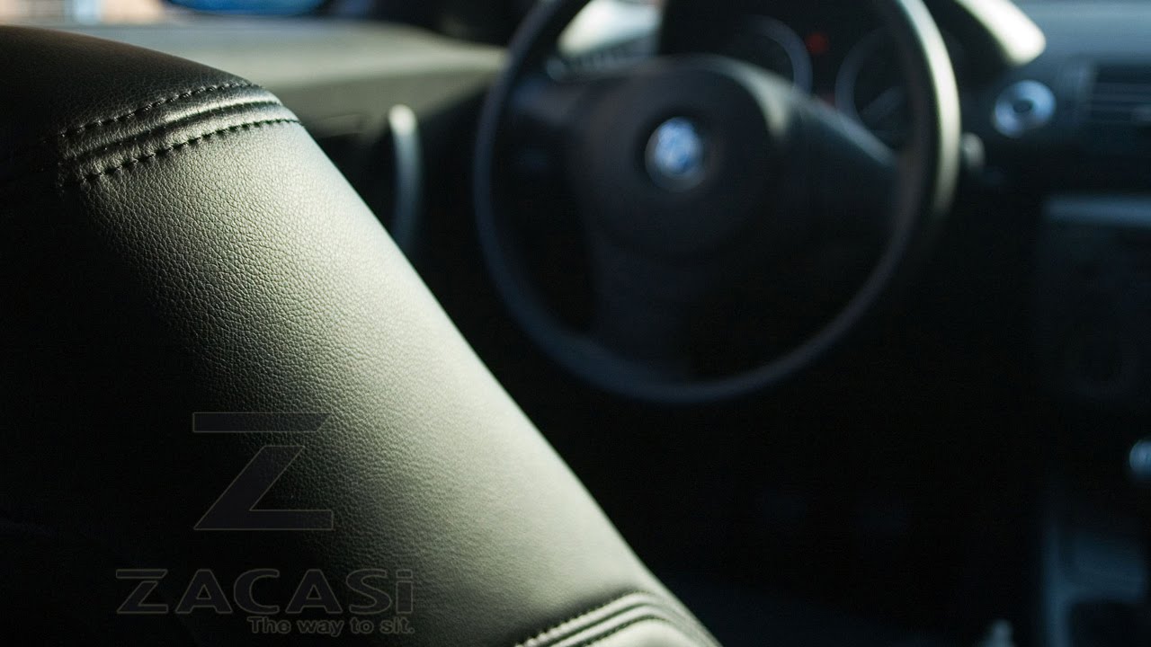ZACASI Lederausstattung - Einbau der neuen Maß-Sitzbezüge mit OEM  Nahtführung, BMW 1er Ledersitze 