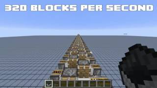 Minecraft 1.11 Snapshot 16w41 - 320 blocks/s Piston transportation - Transonator