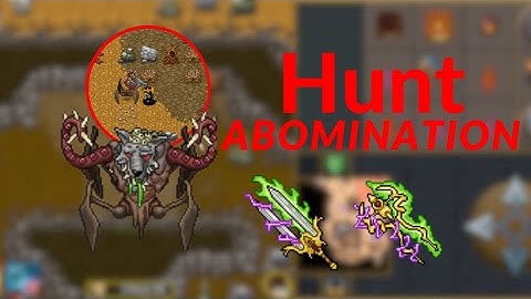 [TibiaMe W2] - Hunt Abomination!!! By Wizard, Drop wpn!??