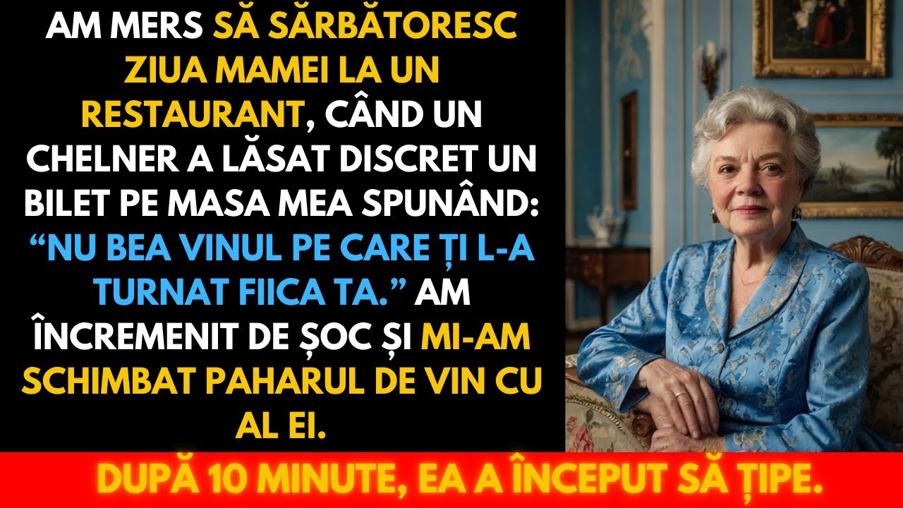 Ziua Mamei s-a transformat într-un coșmar după ce am primit un bilet misterios de la chelner
