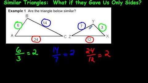 Similar Triangles:  What if They Give Us Only Sides To Work With?
