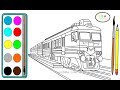 Kereta Api #2 |Cara Menggambar dan Mewarnai Kereta Api Merah