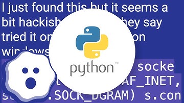 Finding local IP addresses using Python