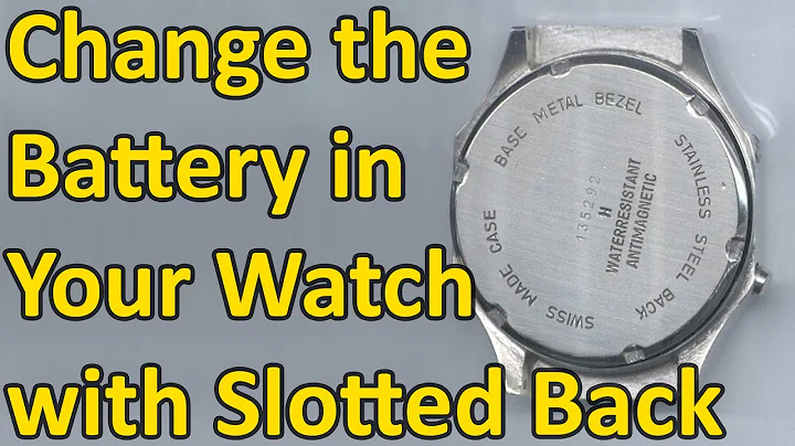How to Change the Battery in Your Watch with Slots on the Watch Back