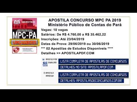 Apostila Concurso MPC PA 2019 Ministério Público de Contas do Pará