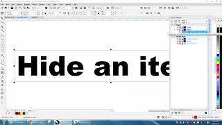 Corel Draw Tips & Tricks Hide a Item or Object Information