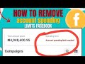 How to remove account spending limit on Facebook or Instagram