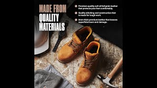 Work Boots for Men Soft Toe Leather Boots for Construction Rubber Sole Working botas screenshot 3