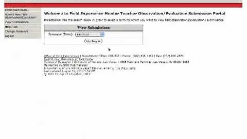 Supervisors: Viewing Submitted Field Observations/Evaluations