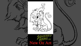 The Cowardly Lion is sleepy!  New ART from the Land of Oz.