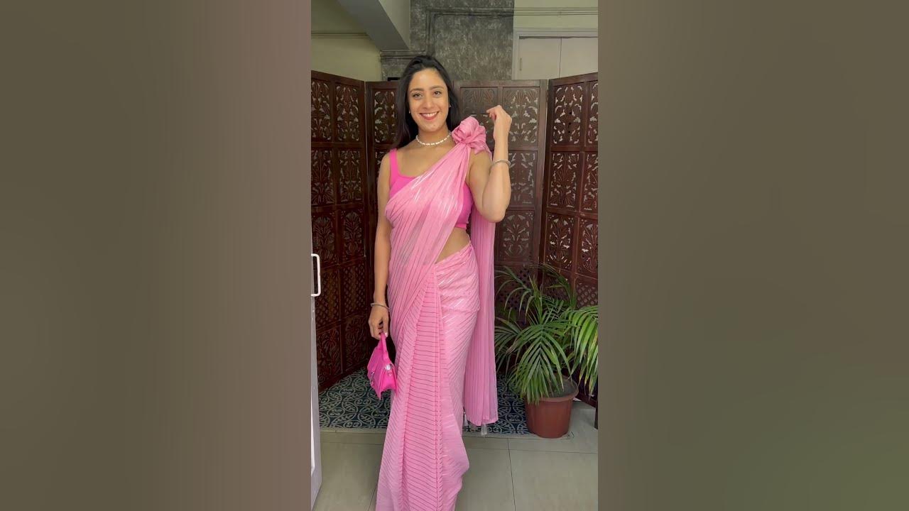 From Basic to BOLD: How to Style a Pink Saree Pallu with a Brooch 