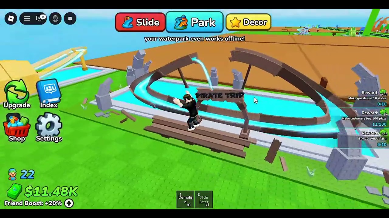 Part 2 of Water park slide