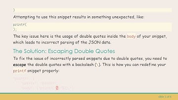 Mastering printf Snippets in Visual Studio Code: Escaping Double Quotes for C Programming