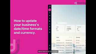 How to update your business' date/time formats and currency.