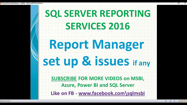 Configure SQL Server Reporting services 2016 | Report Manager Setup in SSRS 2016