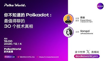 你不知道的 Polkadot：最值得聊的 30 个技术真相