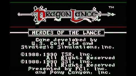 Advanced Dungeons & Dragons - Heroes of the Lance (NES) Music - Title Theme