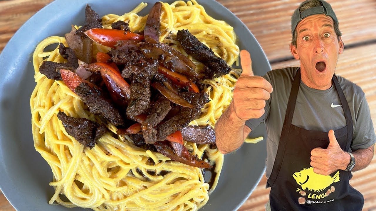 Cocinando TALLARINES a la Huancaina con LOMO ¡Peruanazo!