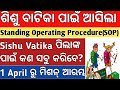 SISHU VATIKA NEW GUIDELINES TODAY STANDING OPERATING PROCEDURE SOP FOR SHISHU VATIKA ODISHA 2025-26