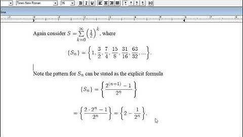 Infinite Series Lecture - Calculus II