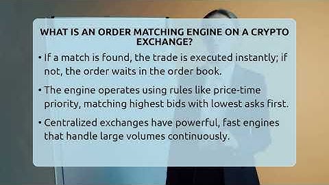 What Is An Order Matching Engine On A Crypto Exchange? - All About Crypto Exchanges
