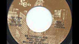 Video thumbnail of "William Devaughn - Be Thankful For What You Got (1974) *with lyrics*"