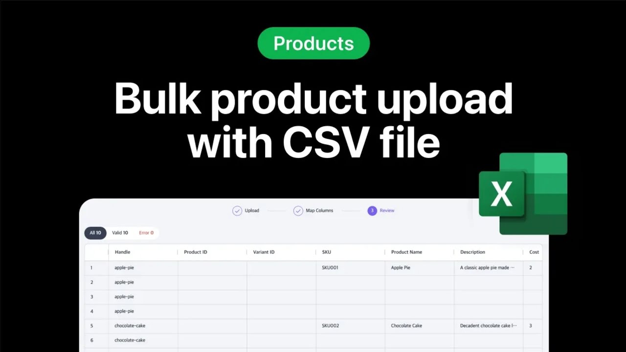 Product Management - Bulk Import Products by CSV File - YouTube