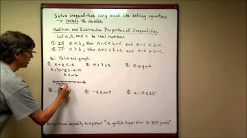 Lesson 3.4  Solving Inequalities Using Addition or Subtraction