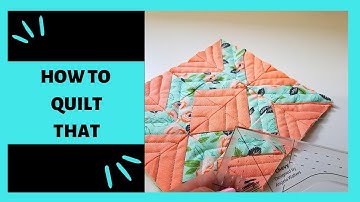 How to Quilt Half Square Triangles with FMQ | Beginner Quilting with Faodail Creation