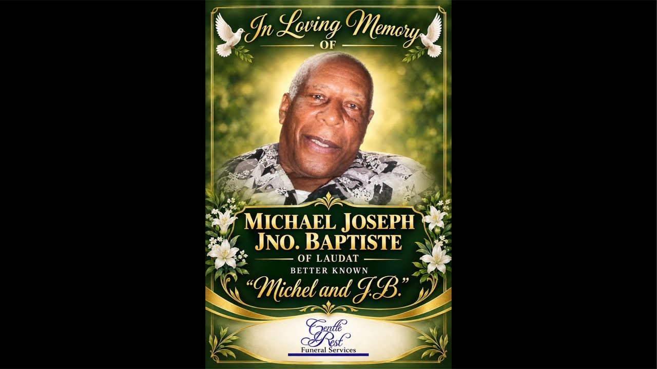 Burial of Michael Joseph Jno. Baptiste, age 91, better known as Michel or J.B. of Laudat.