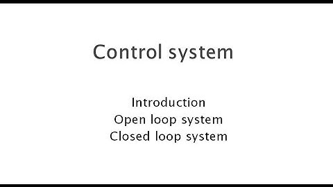 control system #1 introduction