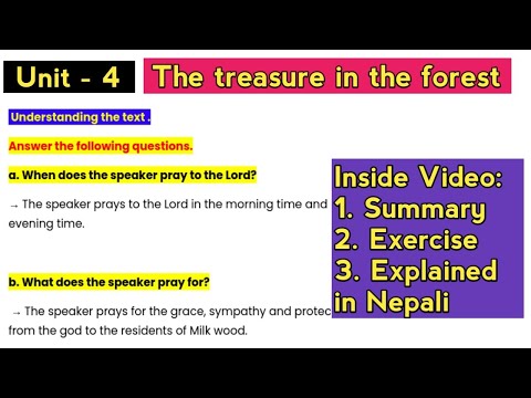 The treasure in the forest Summary | Exercise | Class 12 English | By HG wells | In Nepali