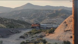 BNSF Employee Appreciation Special South/West through Mormon Rocks on Main 6/16/23 plus highrailer