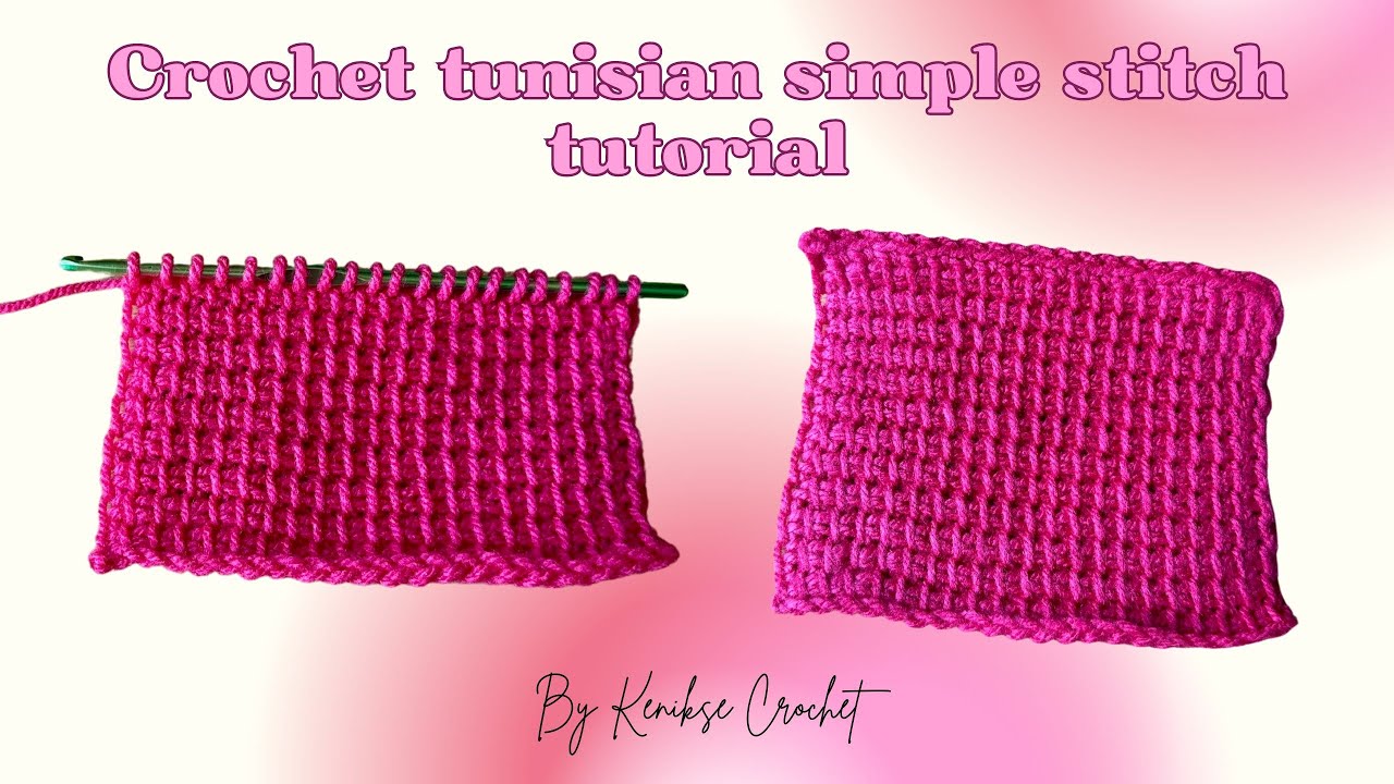 How to Crochet Tunisian Simple Stitch I Crochet Tunisian Simple Stitch ...
