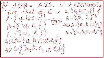 Math: A U B = A U C in Urdu /Hindi Saima Academy