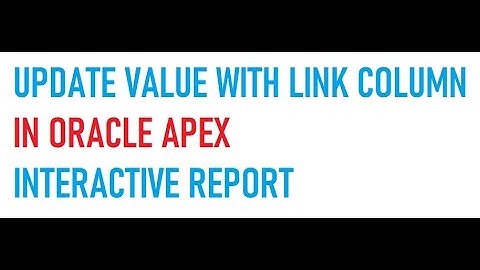 Update value with link column in oracle apex interactive report