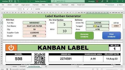 Excel VBA Label Kanban Generator