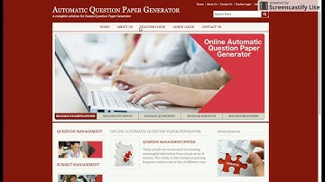Automatic Question Paper Generator